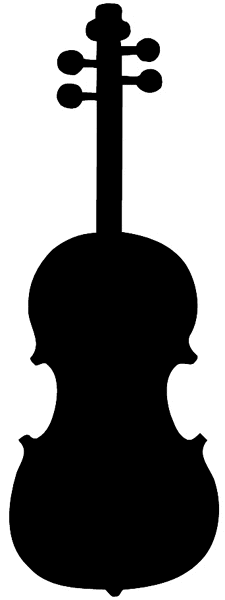 Violin silhouette vinyl sticker. Customize on line. Music 061-0301